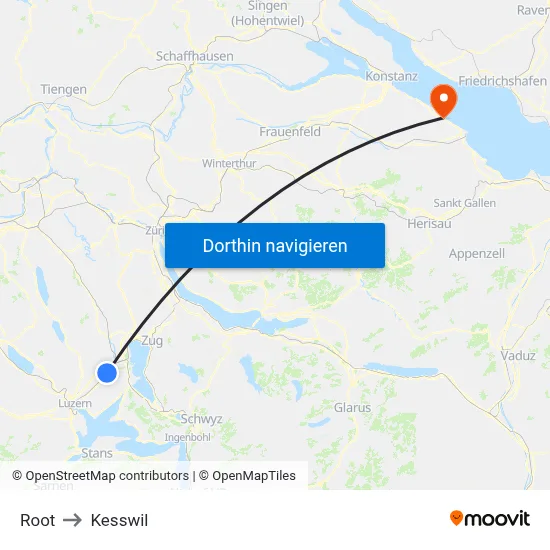 Root to Kesswil map