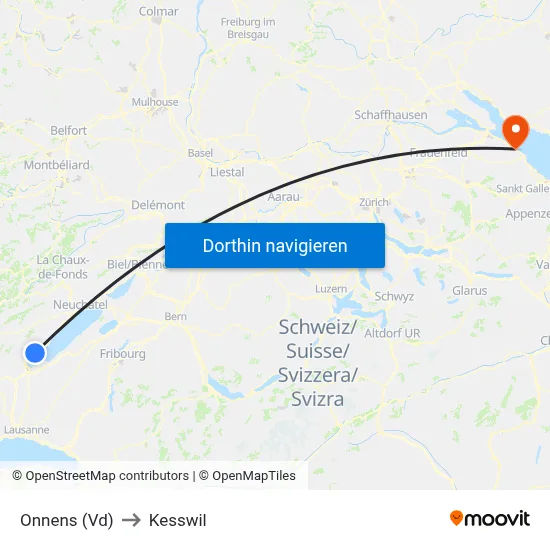 Onnens (Vd) to Kesswil map
