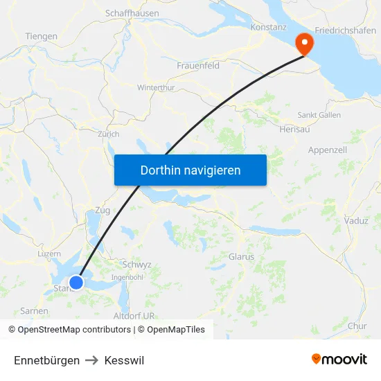 Ennetbürgen to Kesswil map