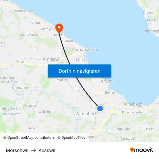 Mörschwil to Kesswil map
