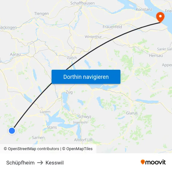 Schüpfheim to Kesswil map
