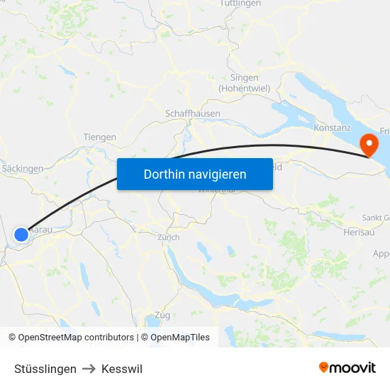 Stüsslingen to Kesswil map