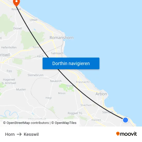 Horn to Kesswil map