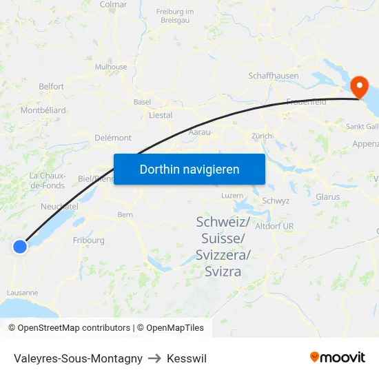 Valeyres-Sous-Montagny to Kesswil map