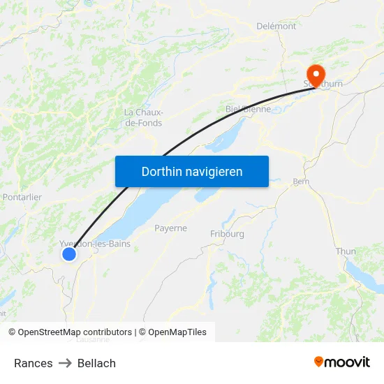 Rances to Bellach map