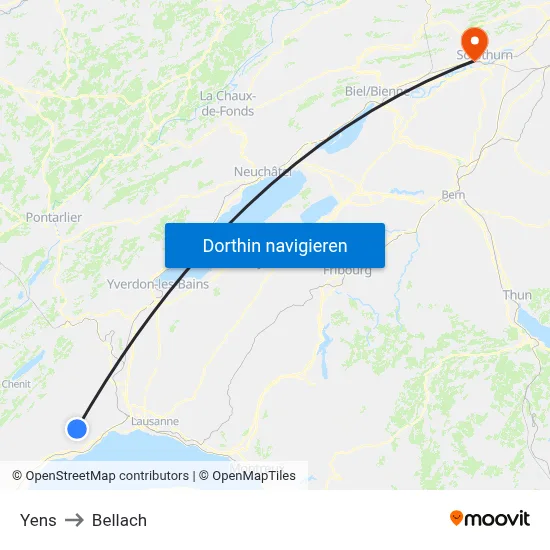 Yens to Bellach map