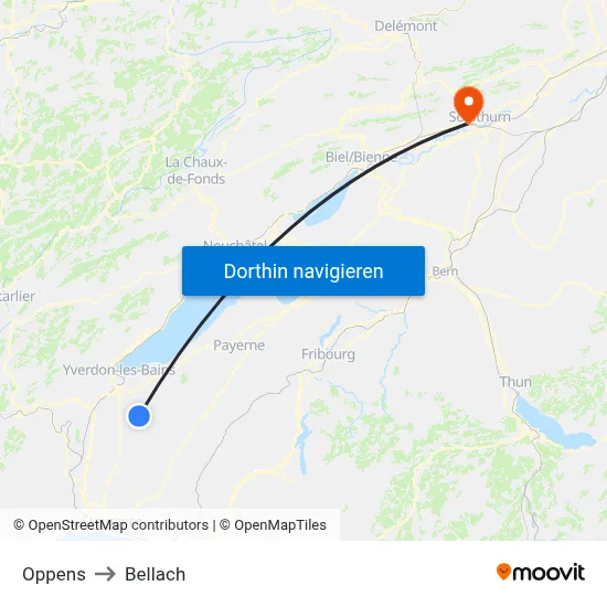 Oppens to Bellach map