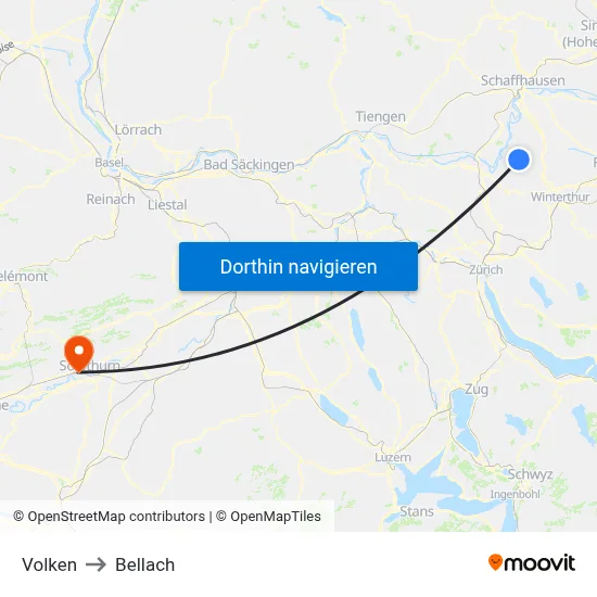 Volken to Bellach map