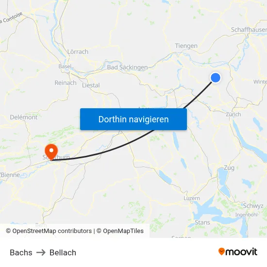 Bachs to Bellach map