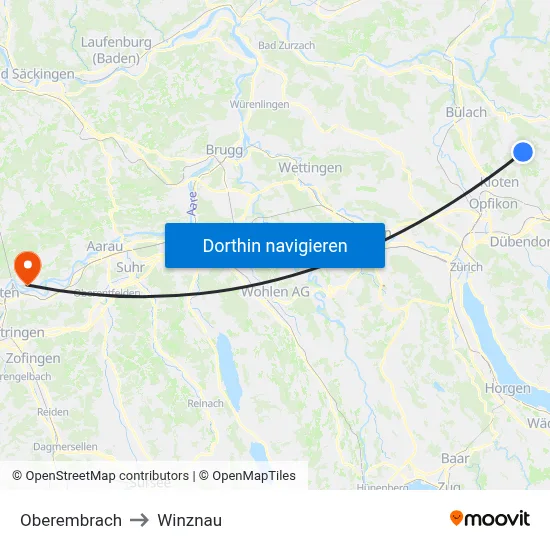 Oberembrach to Winznau map