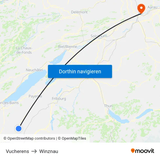 Vucherens to Winznau map