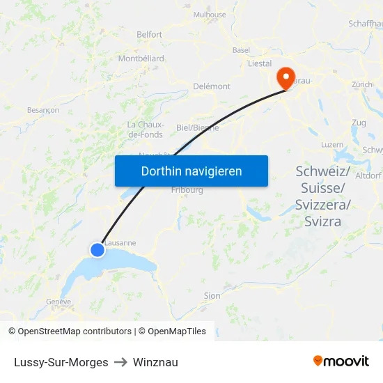 Lussy-Sur-Morges to Winznau map