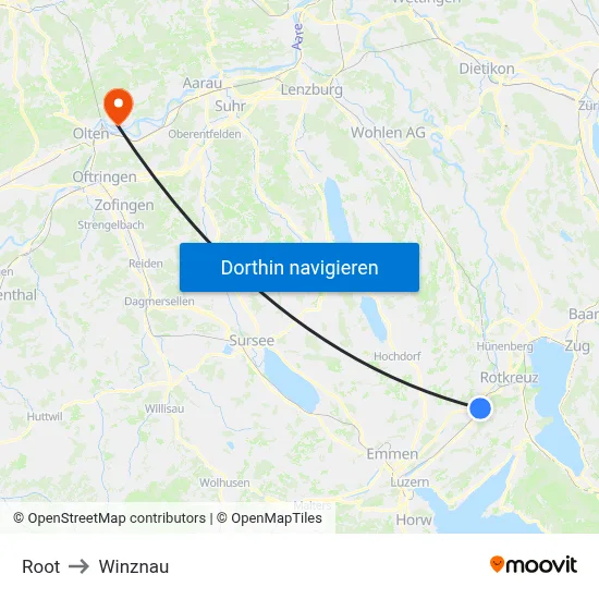 Root to Winznau map