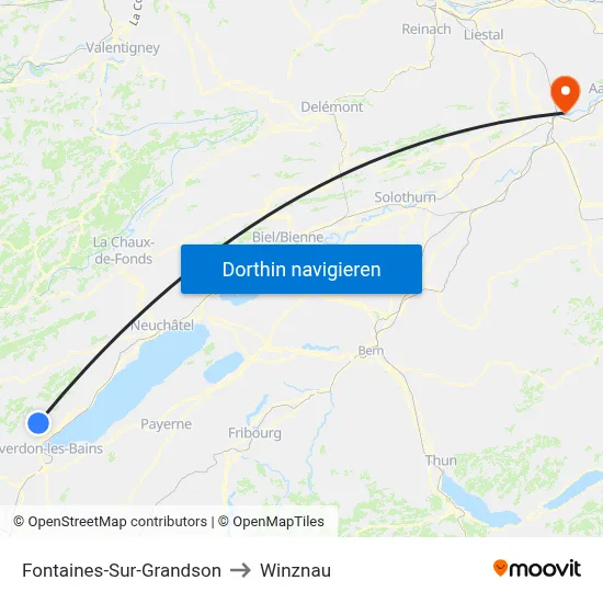 Fontaines-Sur-Grandson to Winznau map