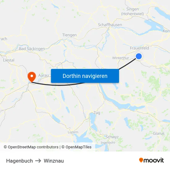 Hagenbuch to Winznau map