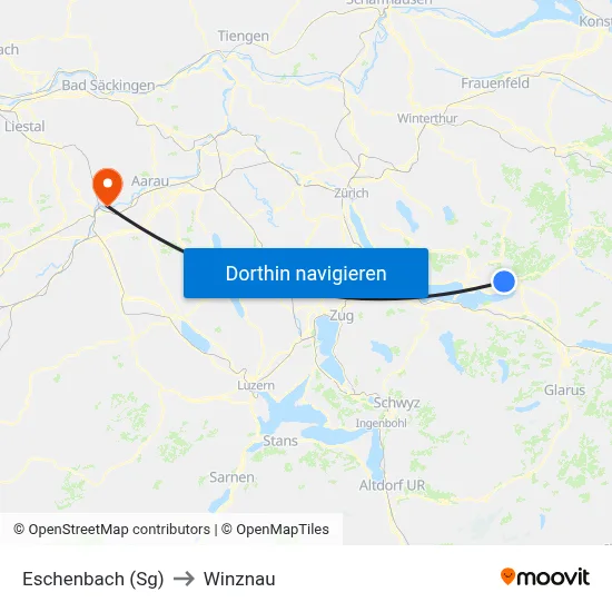 Eschenbach (Sg) to Winznau map