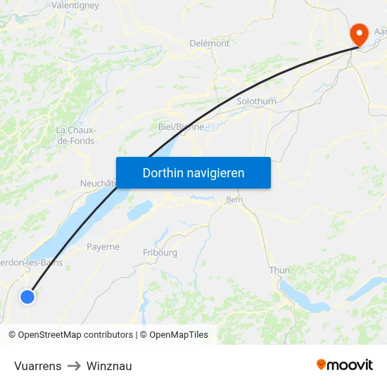 Vuarrens to Winznau map