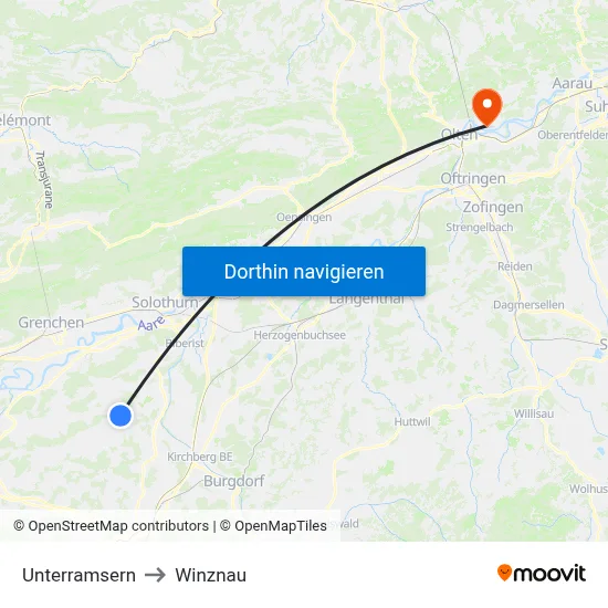 Unterramsern to Winznau map