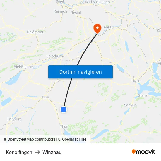Konolfingen to Winznau map