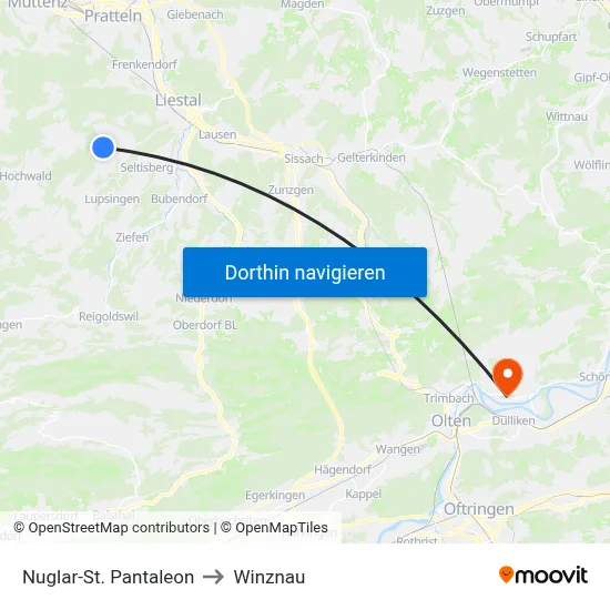 Nuglar-St. Pantaleon to Winznau map