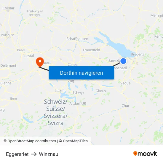 Eggersriet to Winznau map