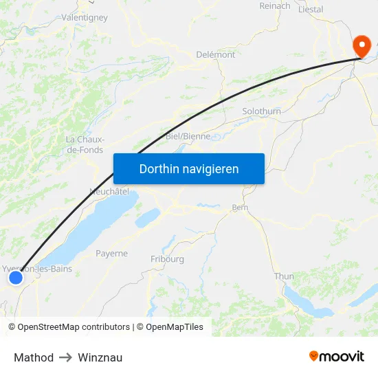 Mathod to Winznau map