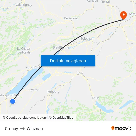 Cronay to Winznau map