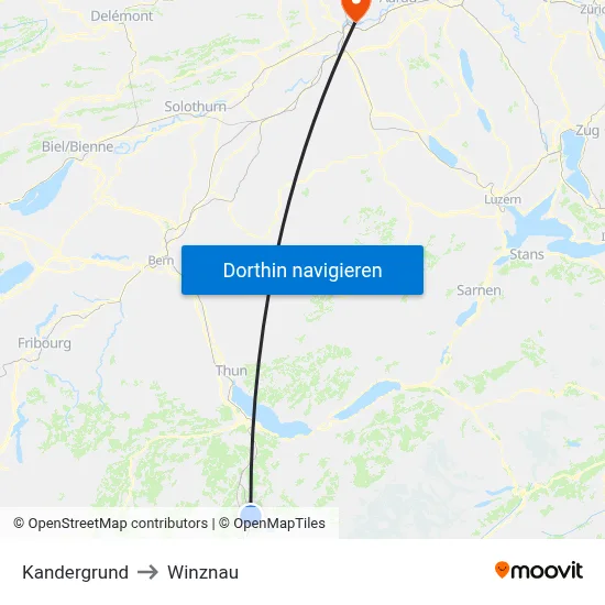 Kandergrund to Winznau map