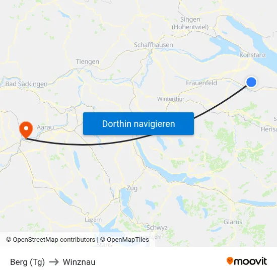 Berg (Tg) to Winznau map
