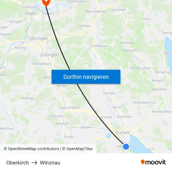 Oberkirch to Winznau map