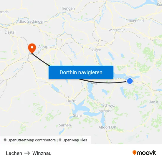 Lachen to Winznau map
