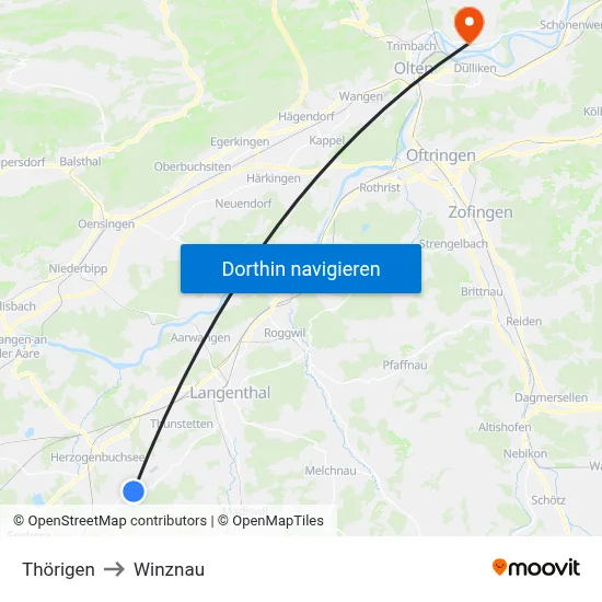 Thörigen to Winznau map