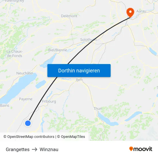 Grangettes to Winznau map