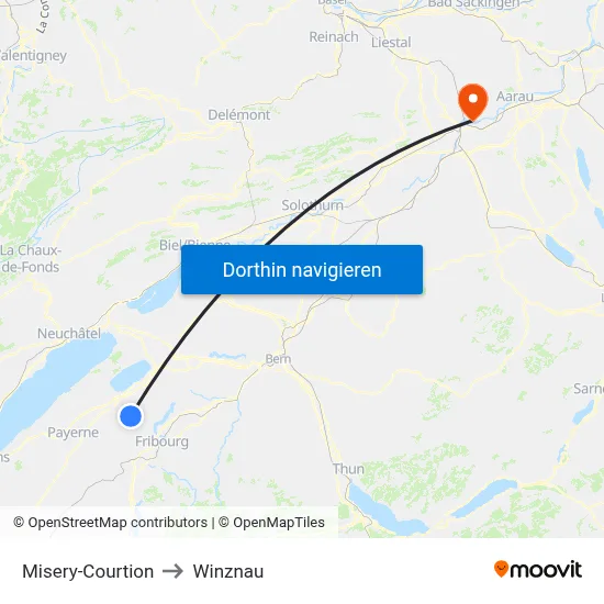 Misery-Courtion to Winznau map