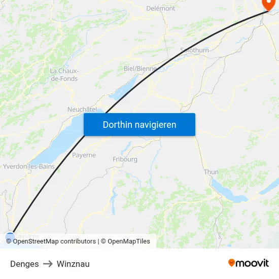 Denges to Winznau map