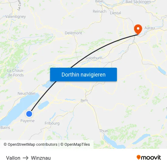 Vallon to Winznau map