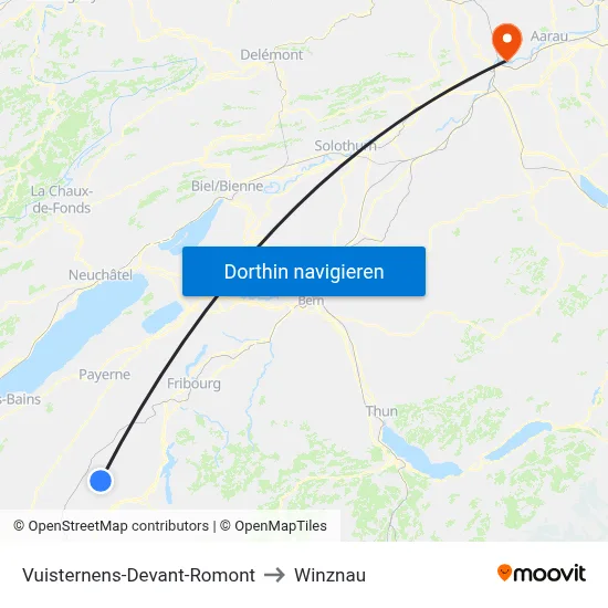 Vuisternens-Devant-Romont to Winznau map