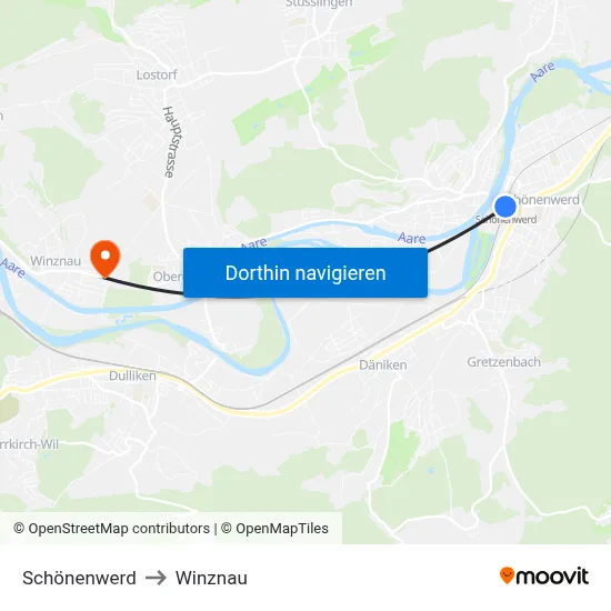 Schönenwerd to Winznau map