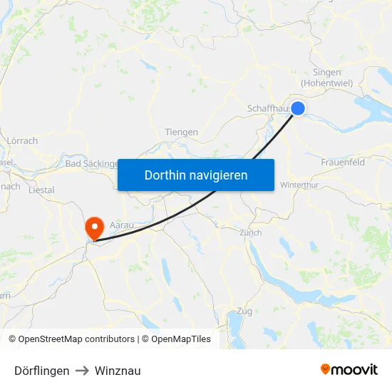 Dörflingen to Winznau map
