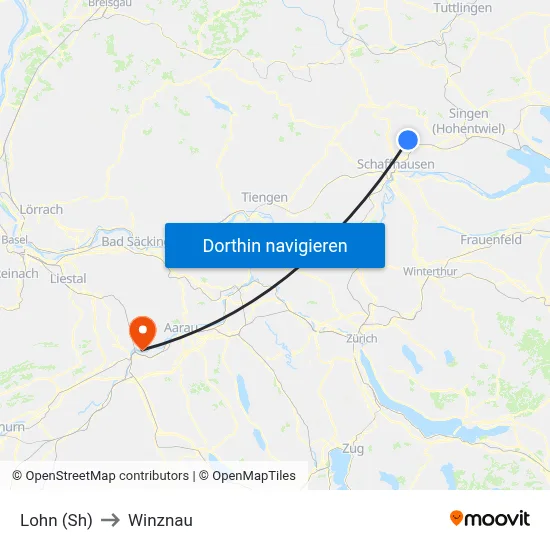 Lohn (Sh) to Winznau map