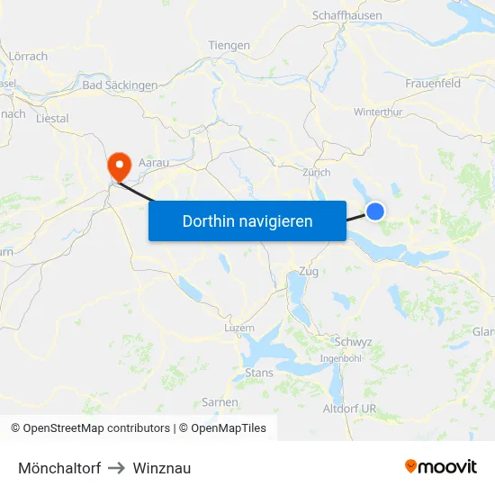 Mönchaltorf to Winznau map