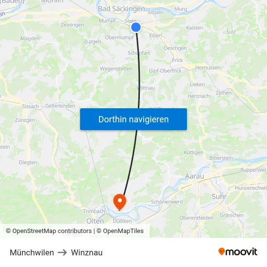 Münchwilen to Winznau map