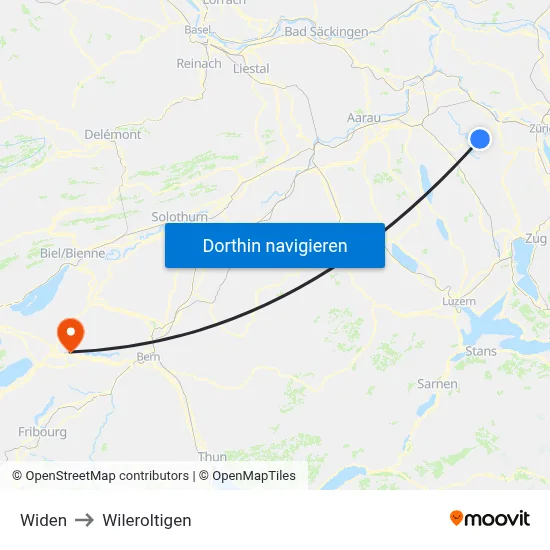 Widen to Wileroltigen map