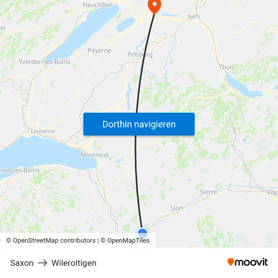 Saxon to Wileroltigen map