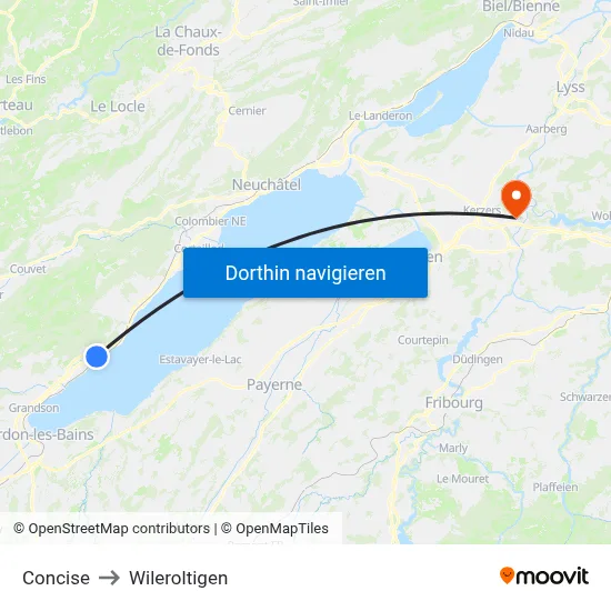 Concise to Wileroltigen map