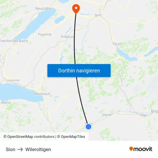 Sion to Wileroltigen map