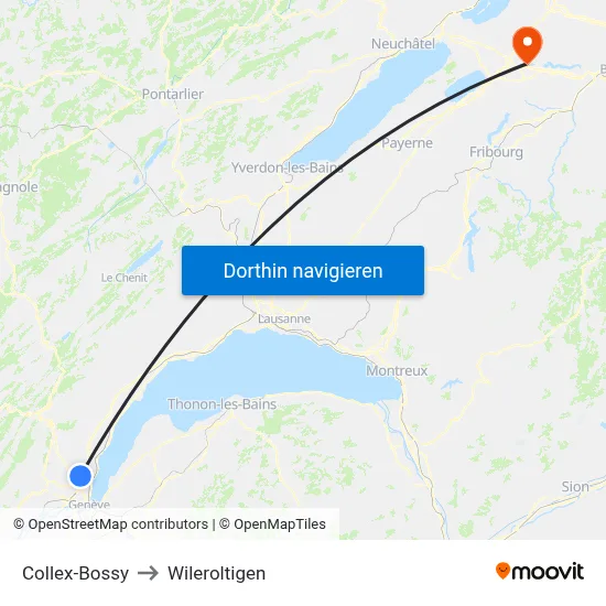 Collex-Bossy to Wileroltigen map