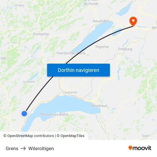 Grens to Wileroltigen map