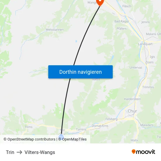 Trin to Vilters-Wangs map