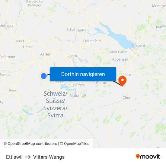 Ettiswil to Vilters-Wangs map